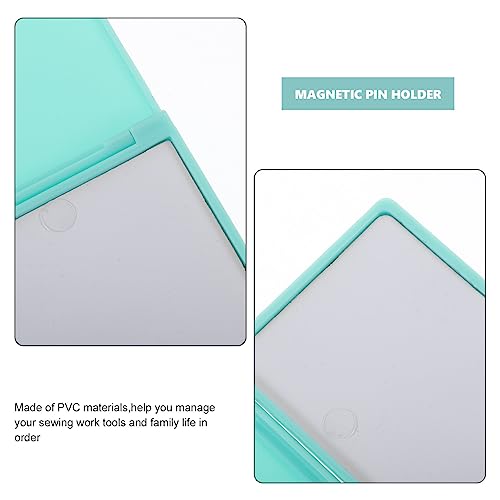 NUOBESTY Magnetic Needle Storage Case, Sewing Needle Case, Sewing Needle Storage Slim Line Magnetic Box, Small Metal Objects Organizer, PVC - color: Green