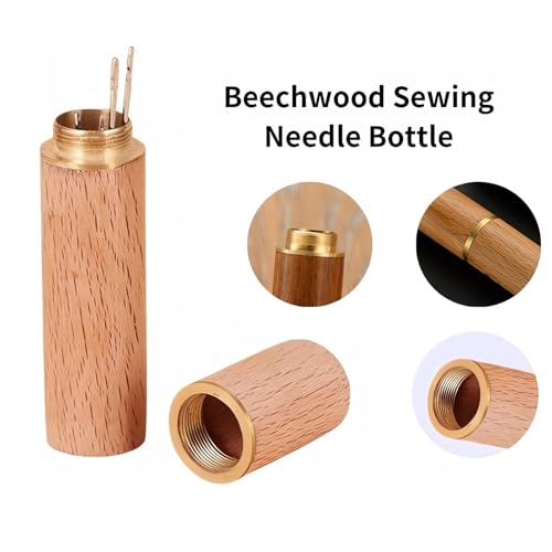 MovFlax Large Eye Blunt Sewing Needles, 15 Pcs Tapestry Darning Needle with Wooden Case and Storage Tube, Upholstery Needle Kits for Embroidery Knitting Weaving Stringing Crochet Project