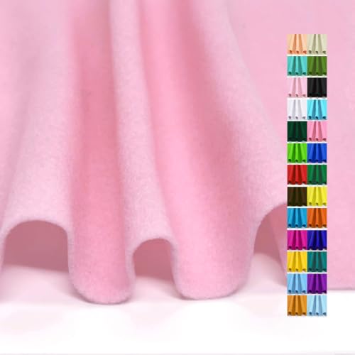 Light Pink Felt Fabric 36" X 18" 1.6mm Thick Soft Half Square Felt Sheet - color: Light Pink, size: 36'' x 18''