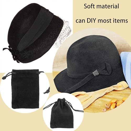 Bernese 6PCS Self Adhesive Felt Sheet, Felt Sheets with Adhesive Backing for Jewelry Box and Drawer Liner, A4 Size (8.3" x 11.8", Black) - color: Black