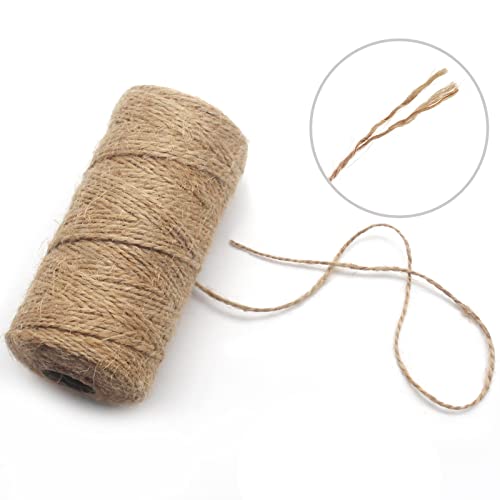 Anvin 984 Feet Cotton Twine Natural Jute Twine Packing Twines Bakers Twine Kraft Twine Wrapping Butchers Baking Arts and Crafts Gardening(Pack of 3, 10 Ply 2mm Thick) - color: Jute