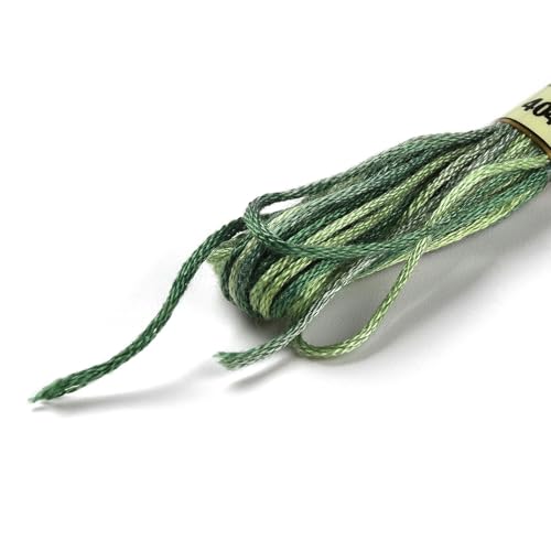 10 Skeins Dark Olive Green 0.5mm 6-Ply Polyester Embroidery Floss Cross Stitch Threads Segment Dyed Gradient for DIY Craft Hand Sewing Knitting DIY Crafts Jewelry Making 8.75 Yards(8m)/Skein - color: Dark Olive Green