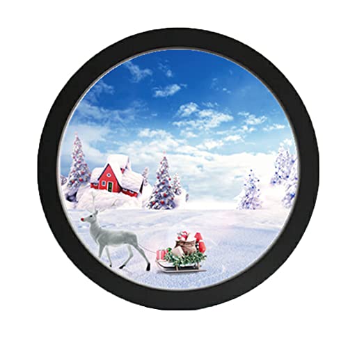 Round Photo Frame Wooden Wall Hanging Picture Frames for Home Office Wall Decor (Black, 14 inch) - color: Black, size: 14 inch