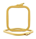 Nurge Square Embroidery Hoop - Plastic Cross Stitch Frame for Needlepoint & Embroidery - Adjustable Craft Hoop - Beige - No:2 (Small) - color: Beige, size: No:2 (Small)