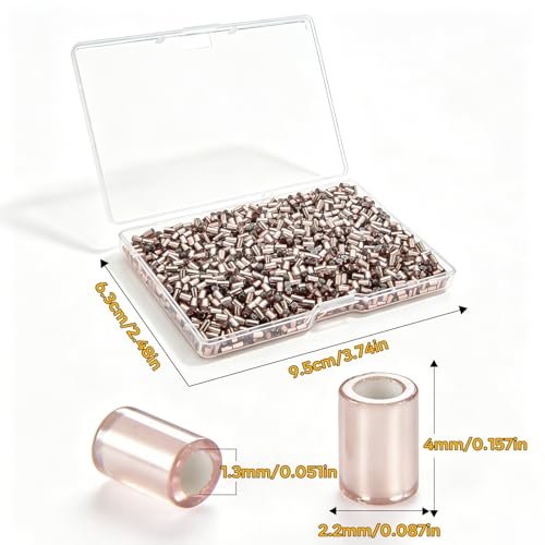 1400Pcs Glass Bugle Beads 2.2×4mm Large Hole 1.3mm Tube Beads for Embroidery, Spacer Beads for DIY Jewelry Making (Light Purple) - color: Light Purple