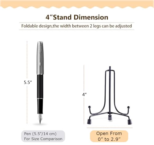 LIONWEI LIONWELI 4inch(2pack) Upgraded Anti-Slip Iron Plate Display Stand Black Easel Display Stand Photo Holder Stand,Displays Picture Frames, Decorative Plates, and Artworks - size: 4inch(2pack)