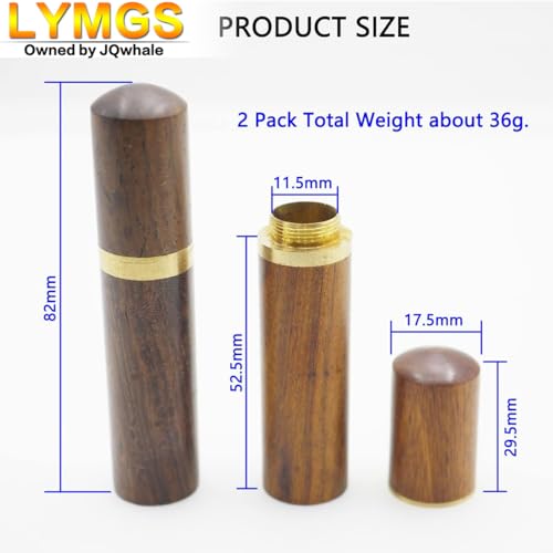 LYMGS Home Wooden Portable Sewing Needles Storage Case, Versatile Wood Box Holder for Store Embroidery Needle Hand Crafts Knitting Tool Toothpick Pill Bead, 2 Pack