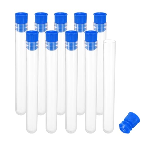 PATIKIL 4" Length Plastic Sewing Needle Storage Holder, 10 Pcs Portable Matte Embroidery Needle Pin Toothpick Storage Tubes Case for Craft Knitting, Blue - color: Blue, size: 4"