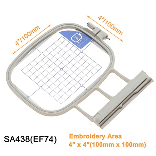 New brothread Embroidery Machine Hoop SA438 with 4"x4" Embroidery Area - size: 4"x4"