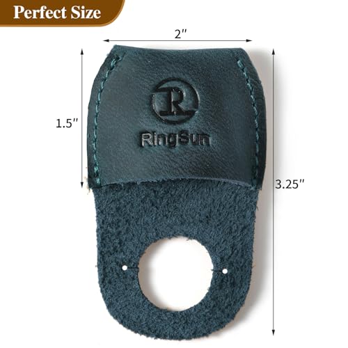 Ringsun Thumb Guard Wood Carving Tools, Leather Finger Protector, Handmade Carpenter Working Carving Kit Accessories, Blue - color: Blue