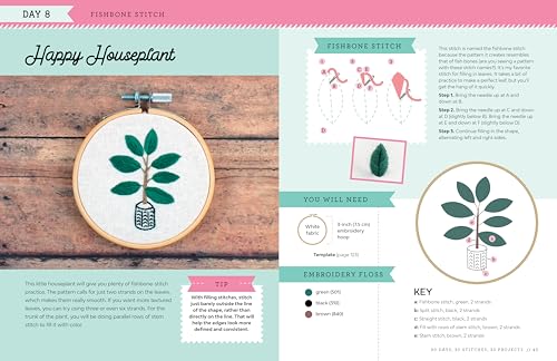 The 30-Day Embroidery Challenge: A Day-by-Day Guide to Learn New Stitches and Create Beautiful Designs (30-Day Craft Challenge)