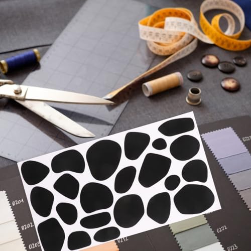 Garneck 6 Sheets Felt Stickers Self-Adhesive Creative Cow Felt Decals for DIY Crafts Kids Wall Clothes Decorations 11.41X6.29In