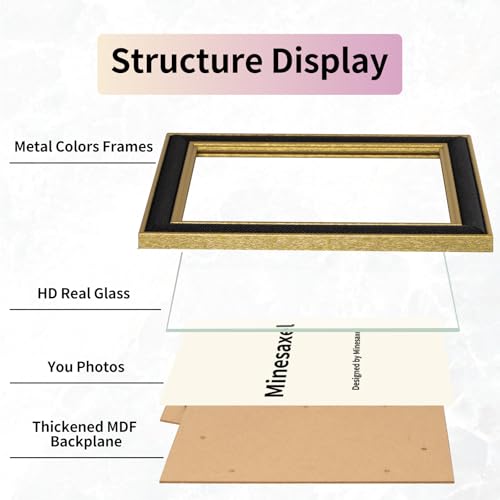 8x10 Picture Frame - Black Fabric & Vintage Gold Border HD Real Glass with Easel for Tabletop/Wall (Family Photos, Modern Decor 1 Pack) - color: Black-1pcs, size: 8x10