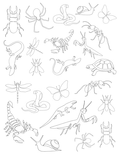 Water Soluble Embroidery Patterns Stabilizers, Stick and Stitch Embroidery Transfers Paper Tear Away Embroidery Stabilizer with Wildflower Patterns for Embroidery, Fun Designs (Insects) - color: Insects (1)