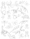 Water Soluble Embroidery Patterns Stabilizers, Stick and Stitch Embroidery Transfers Paper Tear Away Embroidery Stabilizer with Wildflower Patterns for Embroidery, Fun Designs (Insects) - color: Insects (1)