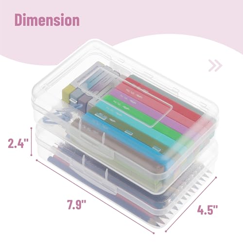 Mr. Pen- Plastic Pencil Case Box, 12 Pack - color: Clear, size: 12 Pack