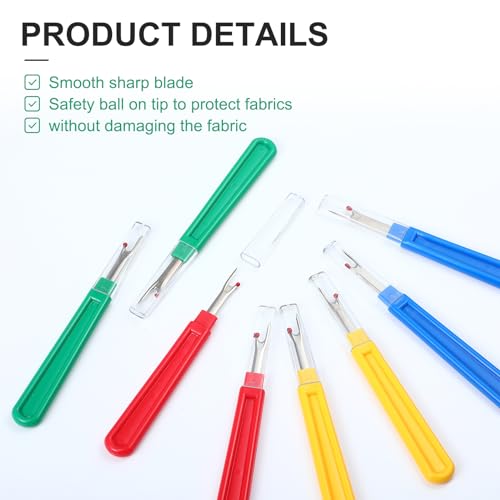 Leriton 48 Pcs Seam Rippers Bulk Sewing Thread Cutter, Multicolor