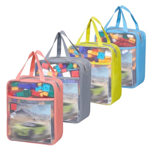 4 Pack Extra Large Mesh Toy Zipper Storage Bags (11.8 * 9.8 * 5.2in) - size: 4PcsXL