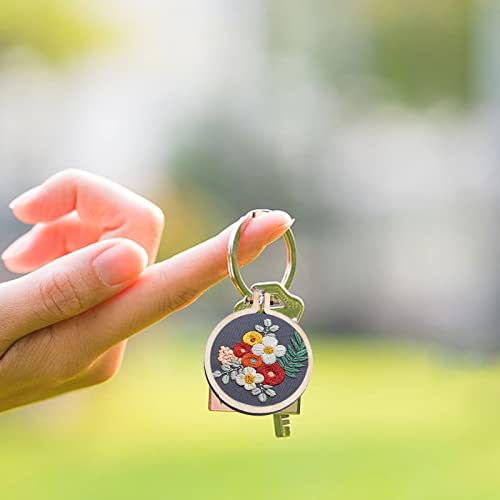 Wood Mini Embroidery Hoop Frame, 24Pcs Round Oval 0.9-2.3 Inch - size: 24Pcs Round Oval 0.9-2.3 inch