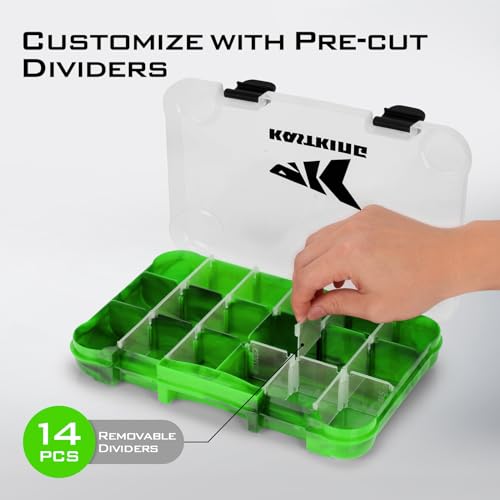 KastKing Utility Tackle Boxes, 3600 and 3700 Fishing Tackle Trays - color: Green Camouflage, size: 3600(2Pack)