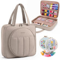 MYBAGZING Embroidery Bag Organizer,Cross Stitch Project Bag w/Hoop Storage - color: Greige