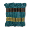 Pack of 12 Premium Embroidery Thread | 100% Egyptian Cotton Premium Skeins | Cross Stitch Embroidery Floss | Oeko TEX Certified | Ideal for Arts & Crafts (Teal Blue Variegated 1263) - color: Teal Blue Variegated 1263