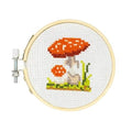 Kikkerland Mini Cross Stitch Mushroom Kit, 1 EA