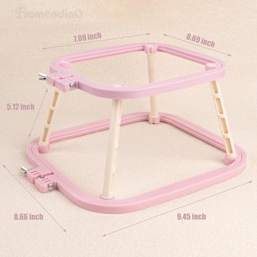 Framendino, Double Layer Embroidery Stand Hoop Hoops Frame for Sewing Craft Projects Purple - color: Purple
