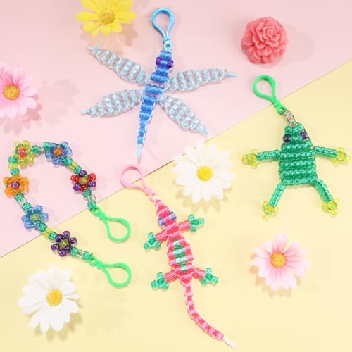 2600+pcs Pony Beads Kit Rainbow Glitter Plastic Beads Multicolor Pony Bead Bulk with Elastic String, Hair Bead for Braids DIY Crafts Jewelry Making Kit for Bracelets Necklaces - color: Giltter Beads
