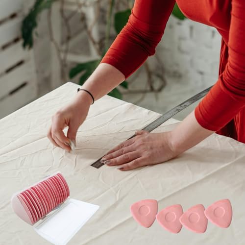 Tailors Chalk,20 Pack Triangle Tailor's Fabric Marker Chalk,Fabric Markers for Sewing,Sewing Notions & Accessories (Pink) - color: Pink