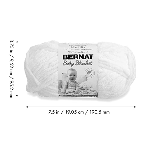 Bernat Baby Blanket Yarn for Crocheting Soft, White, 3-Pack - color: White, size: 3 Pack, style: Baby Blanket