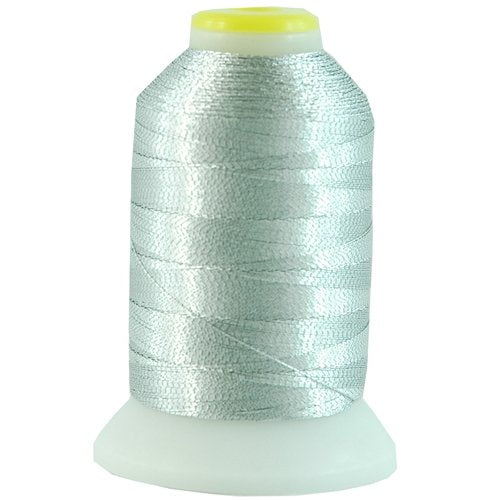 ThreadArt Metallic Embroidery Thread, 1000M, No. L2 - Silver - color: Silver