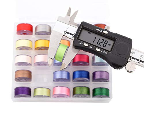 Simthread 25pcs Size A SA156 Prewound Bobbin Thread - Assorted Colors - color: 60wt Assorted Colors