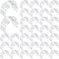 100pcs Small Sewing Bobbin Clips, Clear Plastic Bobbin Holder Thread Clamps, Thread Clips Sewing Holder Tools Organizer for Spools DIY Crafts Embroidery