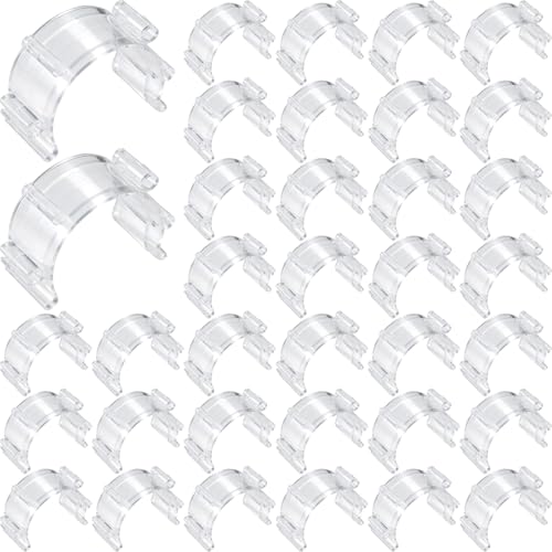 100pcs Small Sewing Bobbin Clips, Clear Plastic Bobbin Holder Thread Clamps, Thread Clips Sewing Holder Tools Organizer for Spools DIY Crafts Embroidery