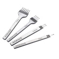 Aiskaer Leather Stitching Punch Set, Diamond Chisel Tools, 4mm White Steel 1/2/4/6 Prong for Leather Craft DIY - size: 4mm