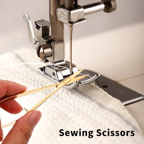 4.7 Inch Curved Stainless Steel Squeeze Scissors Embroidery Scissors Grooming Trimming Eyebrow Sewing Scissor Curved Tip Cuticle Applique Scissor (Gold)