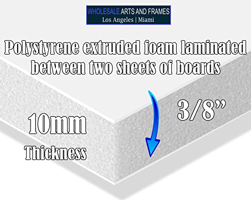 Foam Board 5x7 50PK 3/8 Thick Rigid Foam Core Boards, Foam Poster Board White Foamboard 5x7 Large Acid Free Foamcore Sheets, Polystyrene Foamboard Large Foamcore Backing for Backdrop, Display - size: 5x7 50 Pack, style: 3/8" White