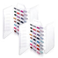2 Pcs 46 Grids Sewing Organizer Double Sided Thread Box Storage Portable Clear Plastic Thread Holder for Embroidery Sewing Crafts Beads Embroidery Floss