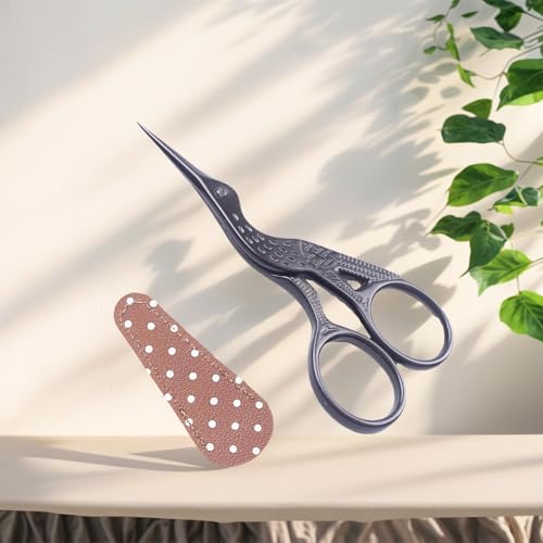 3.5 Inch Black Small Sewing Scissors Stainless Steel Sharp Pointed Tip Scissors with with PU Leather Cover for Thread Trimming,Embroidery and Scrapbooking,Crafting - size: 3.6 Inch, style: Style B1222