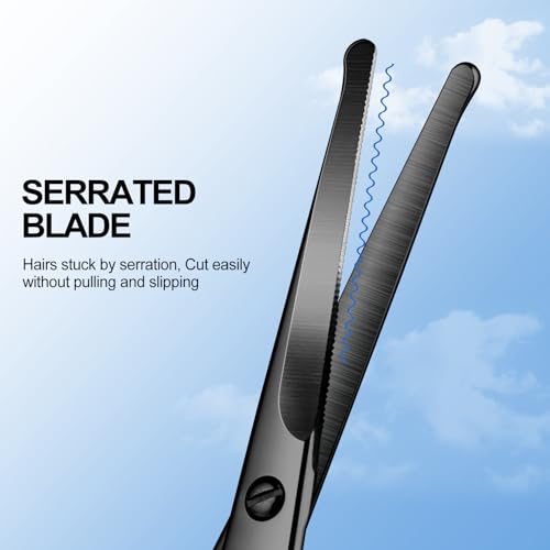 4.1" Nose & Beard Scissors, Safety Rounded Tip, Black - color: Black