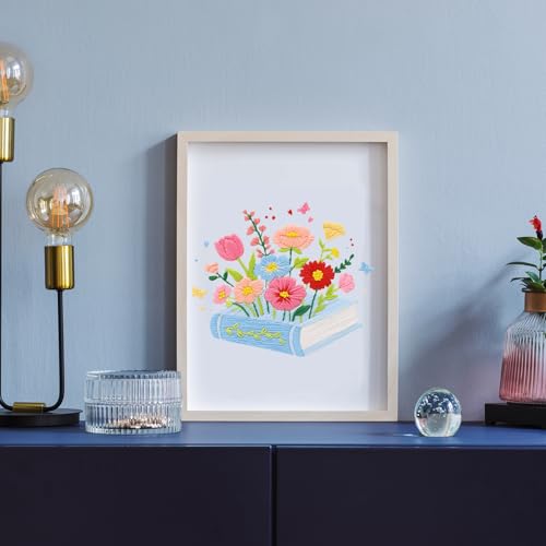 Louise Maelys Floral & Book Embroidery Kit for Beginners DIY Craft Kit - color: Book Flower3