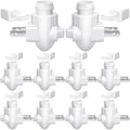 Tuanse 10 Sets Plug in Night Light Base with Shade Mount Clip, White - color: White