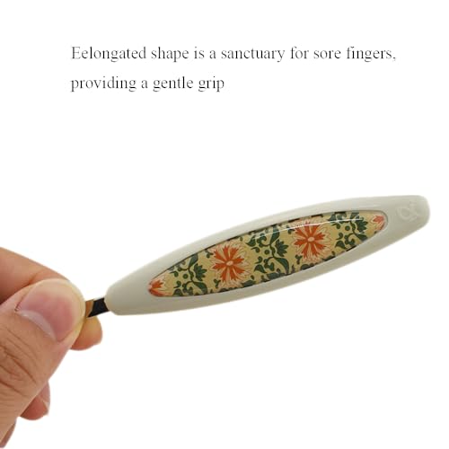 HAHIYO Vintage Style Seam Ripper with Ergonomic Grip Sewing Stitch Cutter Thread Unpicker for Quilting Sewing Crafting Notions & Hemming - Ergonomic Stitch Remover Sewing Tool, White 5-Inch 1PC