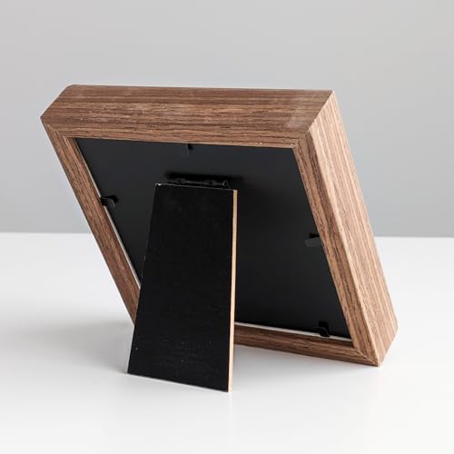 4X4 Wooden Picture Frame with 3x3 Mat, 4x4 Sqaure Picture Frame with Glass For Desktop Display - size: 4x4
