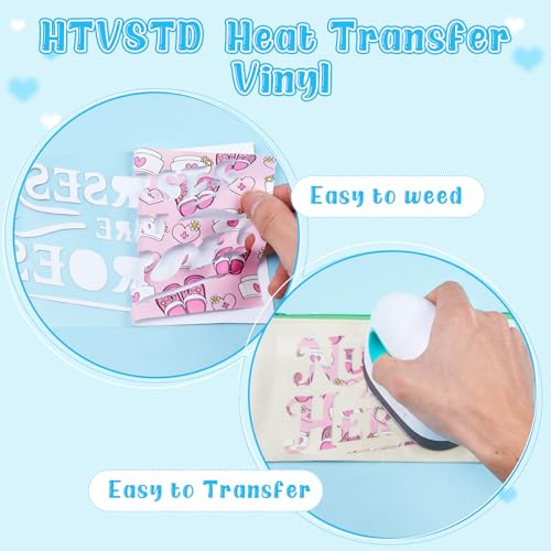HTVSTD Nurse HTV Heat Transfer Vinyl 10 Sheets 12×10in Iron on Vinyl - color: Nurse