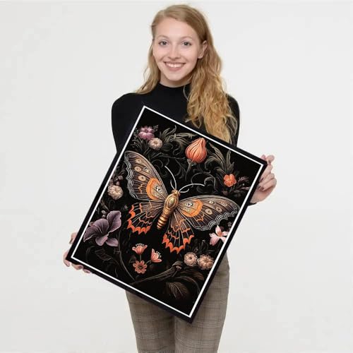 Tiwabb 4 Pack Insect Flowers Stamped Cross Stitch Kits for Adults Beginners - color: Insect