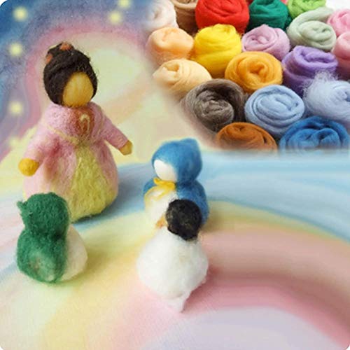 3.53oz Needle Felting Wool Roving Wool for Felting Wool Felting Supplies - color: dark green