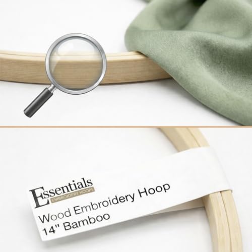 14 Inch Embroidery Hoop Bamboo Wood Quilting Cross Stitch Wooden Hoops