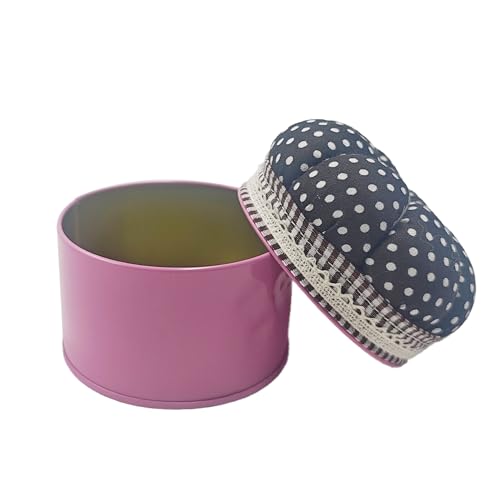 pson Pumpkin Shaped Pin Cushion with Storage Box, Cute Sewing Needle Holder for Quilting, DIY Crafts, Needlework, Sewing(Black with Spotted) - color: Black